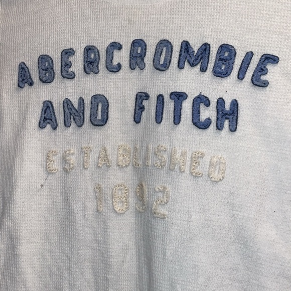 Abercrombie & Fitch top size xs white long sleeve - Picture 3 of 5